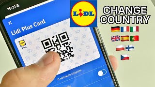 How to change countryregion in the Lidl Plus app to use your customer card in another country [upl. by Prowel]