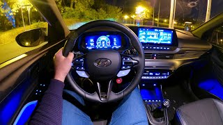 New HYUNDAI i20 N 2022  night POV test drive amp FULL REVIEW 204 HP [upl. by Harrat]