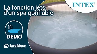 La fonction Jets sur le spa gonflable Pure Spa Intex [upl. by Gherardi]