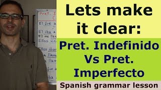 Spanish grammar lesson  Pret Indefinido Vs Pret Imperfecto [upl. by Norvun]