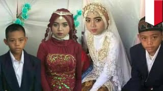 Pernikahan remaja 13 tahun dan 15 tahun jadi viral  TomoNews [upl. by Maiah]