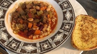 Pasta Fagioli Soup with Sausage  Southern Sassy Mama [upl. by Anwahsed]