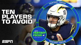 2024 Fantasy Busts Players to avoid in your draft  Fantasy Focus 🏈 [upl. by Alexio]