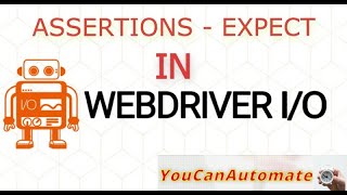 WebdriverIO Tutorial  Assertions using expect keyword  Episode 5 [upl. by Eninnaej]