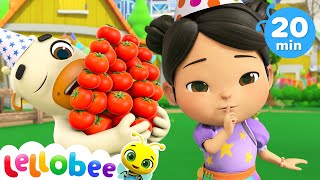 Birthday Party on the Farm  Lellobee City Farm  Songs and Cartoons  Best Videos for Babies [upl. by Gaven]