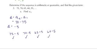 Arithmetic and Geometric sequences Examples [upl. by Yrred707]