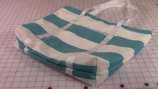 Large Zipper Tote Bag  very detailed instructions [upl. by Anua]