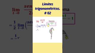 Límites trigonométricos lim┬t→0⁡〖 sen 3t2t〗 [upl. by Aitnahc561]