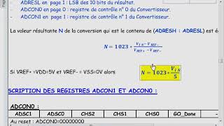 Convertisseur AnalogiqueNumérique12 PIC 16F877 [upl. by Manvell]