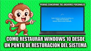 COMO RESTAURAR WINDOWS 10 DESDE UN PUNTO DE RESTAURACION DEL SISTEMA [upl. by Belva]