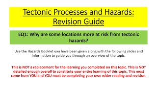 Edexcel A Level Geography  Tectonics EQ1 Revision [upl. by Irma]