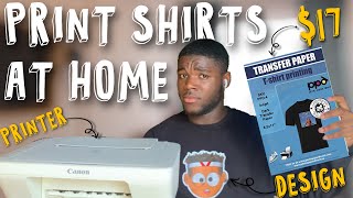 How To Print T Shirts Using A Home Printer and Transfer Paper [upl. by Onitrof]