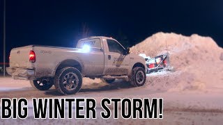 Biggest Snow Plowing Event This Season  F350 amp Boss DXT Plow  Saint Paul MN [upl. by Eenaffit]