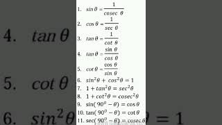 trigonometry formulas [upl. by Noyrb530]