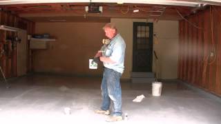 Painting a Garage Floor Part 21 Applying the Final Coat [upl. by Nailluj]