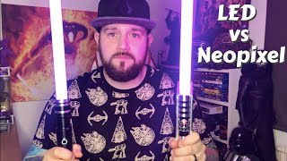 LED vs NEOPIXEL Lightsaber Comparison [upl. by Lledraw]