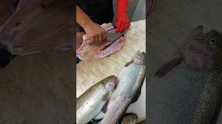 The unassuming master of trout filleting fishcutting [upl. by Ocirred]