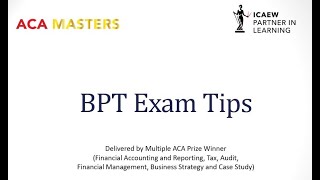 How to Pass the ICAEW ACA Business Planning Tax BPT Exam 2022 [upl. by Nolava]