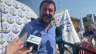 MATTEO SALVINI A GARBAGNATE MILANESE MILANO [upl. by Seldan]