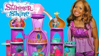 Shimmer amp Shine Magical Light Up Genie Palace   Toy Review  Konas2002 [upl. by Atinit940]