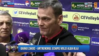 Cupa CEV Darko Zakoc declaratii dupa Stiinta Bacau  Volei Alba Blaj 03 [upl. by Ogren]