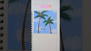 Sky painting ☁️ Acrylic painting tutorial acrylicpainting art drawing painting youtubeshorts [upl. by Nnylecyoj]