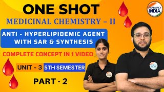 ANTIHYPERLIPIDEMIC AGENT  MED CHEM  UNIT 3  PART 2  BPHARMA  5 SEMESTER [upl. by Orelu468]