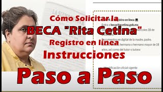 💻 Beca quotRita Cetinaquot Solicitud en línea fácil y rápida 🟢 Guía paso a paso para registrarte [upl. by Richmond255]