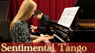 Sentimental Tango  VAzarashvili for 2 pianos Vasylyna Hrynevych amp Oleksandr Shykyta [upl. by Antonella]