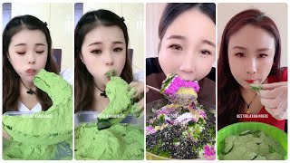 Best matcha green tea powder amp Eating matcha powdered ice amp matcha benefits amp Matcha ice mukbang 138 [upl. by Florin]