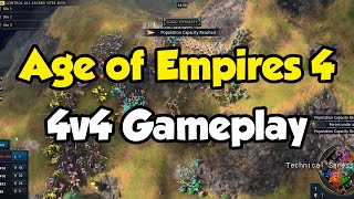 AoE4 Gameplay  4v4 playing Chinese [upl. by Giana75]