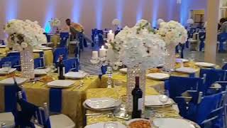 Royal blue gold and ivory wedding decor [upl. by Witte]