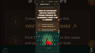 How to Automate Crypto Profits Yearn Finance vs Alchemix  Part 4 of 5  MemeFi [upl. by Esiralc400]