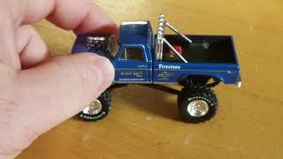 Greenlight hobby exclusive Bigfoot 1974 Ford F250 original monster truck review unboxing [upl. by Adnerak]