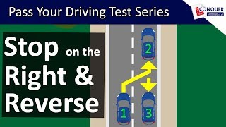 Pull up on the Right and Reverse Two Car Lengths  Driving Test Manoeuvre in Great Britain [upl. by Nierman102]