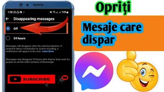 Cum să dezactivezi mesajele care dispar pe Messenger  2024 [upl. by Ytsrik]