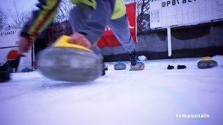 Curling Open Air des Contamines Montjoie Tounoi International sport de montagne [upl. by Atteuqaj]