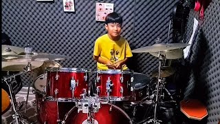 Tiberius Rockschool Grade 5 Drums by Seiya 7 years old seiyadrummer [upl. by Oilcareh]