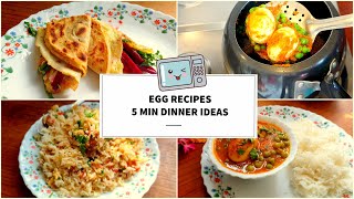 5 min Dinner Recipe Ideas  Egg Roll  Egg Curry  Egg Fried Rice  Easy Egg Recipes  Egg dinner [upl. by Inkster]