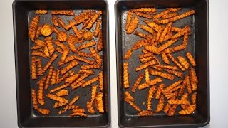 Oven Baked Crispy Sweet Potato Fries BY CRAZY HACKER [upl. by Attennot]