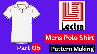 How to make Mens Polo Shirt Pattern by Lectra Software Part 5 [upl. by Jehius]