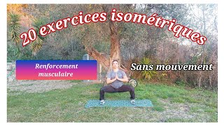 20 exercices isométriques renforcement sécuritaire sans mouvement [upl. by Anelrihs490]