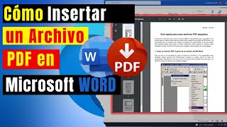 Como insertar un archivo PDF en word [upl. by Laurence]