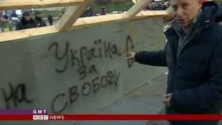 UKRAINE PROTESTS UP CLOSE amp PERSONAL  BBC NEWS [upl. by Germin663]