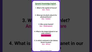 General knowledge English  English quiz  gk in English generalknewledge gk intrestinggk ssc [upl. by Sawyere41]