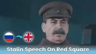 Stalin Speech on Red Square in English AI Translated） [upl. by Marguerite]