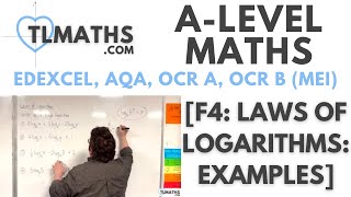 ALevel Maths F405 Laws of Logarithms Examples [upl. by Hanleigh]