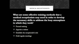 Medical Receptionist Training Video Tips [upl. by Reggie]