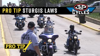 Know Your Sturgis Rally Motorcycle Laws  Pro Tip [upl. by Milo]