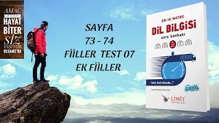 LİMİT YAYINLARI  LİMİT KRONOMETRE DİL BİLGİSİ SB  FİİLLER TEST 07 [upl. by Edak254]